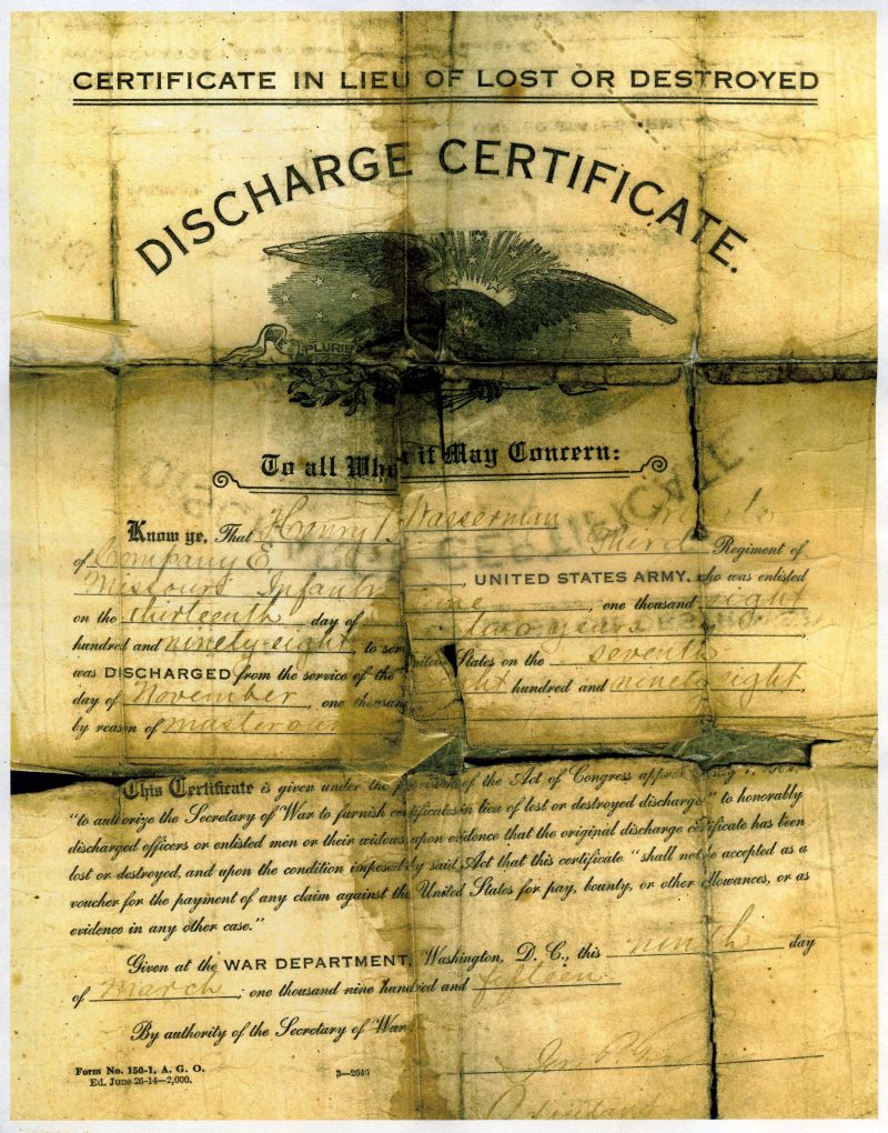 Henry Wasserman discharge