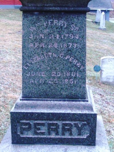 Wm and Elizabeth Perry grave